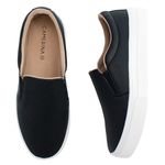 Tênis slip on sola alta preto - São Paulo