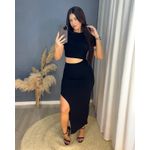 Vestido Canelado Midi