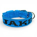 LQ Coleira Para Cachorro G nome jake azul e preto