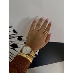 Anel Detalhado Ripado Liso