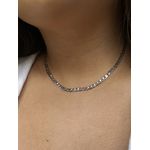 Choker Elos Groumet Banho Ródio Branco 