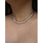 Choker Elos Groumet Banho Ródio Branco 