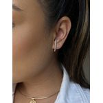 Brinco Ear Hook Filete Cravejado 