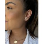 Brinco Ear Hook Filete Cravejado 