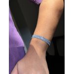 Kit 4 Pulseiras Rivieras Elástico Azul