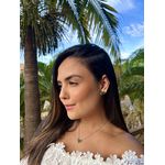 Conjunto Coração Lapidado Verde Esmeralda