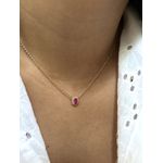 Conjunto Oval Joinha Pink Banhado a Ouro