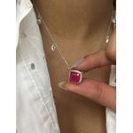 Colar Joinha Pedra Fusion Pink 