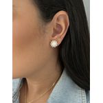 Conjunto Pérola Shell Banhado a Ouro 