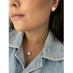 Conjunto Pérola Shell Banhado a Ouro 