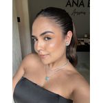 Conjunto Fusion Agua Marinha Banhado a Ródio Branco 
