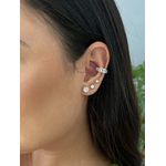 Piercing Fake Zircônias Baguetes Banho em Ródio Branco