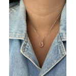 Colar Gota Fusion Nude Rose Banhado a Ródio Branco 