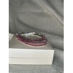 Kit 4 Pulseiras Rivieras Elástico Pink