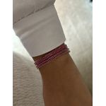 Kit 4 Pulseiras Rivieras Elástico Pink