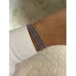 Kit 4 Pulseiras Rivieras Elástico Tanzanita