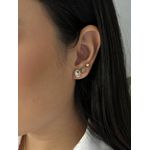 Conjunto Oval Joinha Acqua Banhado a Ouro
