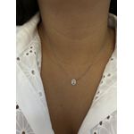 Conjunto Oval Joinha Cristal Banhado a Ródio Branco