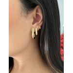 Brinco Argola Gancho Banhado a Ouro