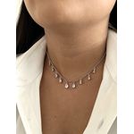 Choker Gotinhas Cristais 