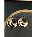 Brinco Argola Detalhada Maxi Banhada a Ouro 