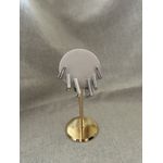 Trio Argolas Quadradas Banhadas Ródio Branco 