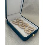 Brinco Argola Gota Cravejada Banhado Ouro 18k