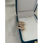 Brinco Argola Gota Cravejada Banhado Ouro 18k