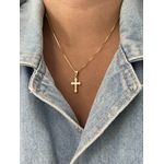Colar Cruz Banhado a Ouro