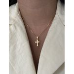 Colar Cruz Banhado a Ouro