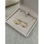 Brinco Argola Fina Banhada a Ouro 