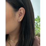 Brinco Argola Fina Banhada a Ouro 