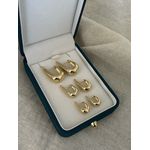 BRINCO ARGOLA GOTA CLICK BANHADO A OURO