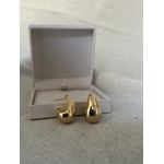 BRINCO ARGOLA GOTA BOLD BANHADA A OURO