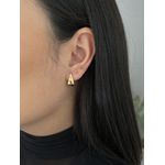 Brinco Argola Triangular Banhado a Ouro