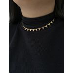 CHOKER TRIÂNGULOS BANHADA A OURO