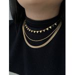 CHOKER TRIÂNGULOS BANHADA A OURO