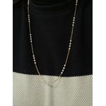 COLAR MNI ELOS COM PÉROLAS 60CM BANHADO A OURO