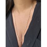 COLAR MNI ELOS COM PÉROLAS 60CM BANHADO A OURO