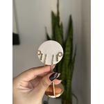 Brinco Mini Palito Cravejado Banhado a Ouro