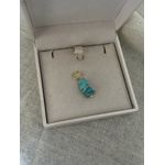 PINGENTE CASCATA PEDRA NATURAL TURQUESA 