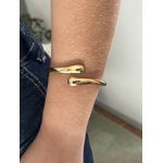 BRACELETE GOTA DUPLA BANHADO A OURO