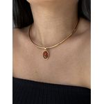 COLAR ARO REDONDO LISO BANHADO A OURO
