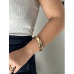BRACELETE TORCIDO BANHADO A OURO 