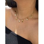 CHOKER ESTRELAS BANHADO A OURO