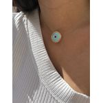 COLAR FIO DE NYLON COM PINGENTE DE OLHO GREGO BANHADO A OURO