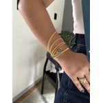 PULSEIRA DE OLHO GREGO BANHADA A OURO