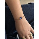 PULSEIRA DE OLHO GREGO BANHADA A OURO