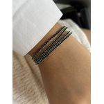 Kit 4 Pulseiras Rivieras Elástico Verde Esmeralda 