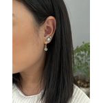 BRINCO ARGOLINHA OLHO GREGO PENDENTE BANHADO A OURO